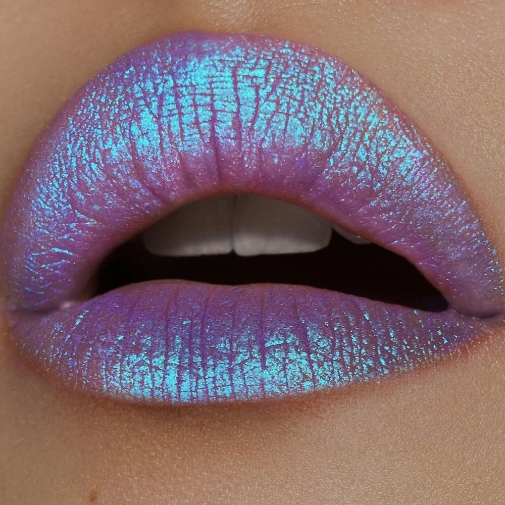 Lime Crime Diamond Crushers Lip Topper Iridescent Blue & Lavender Glitter Gloss - Picture 3 of 4